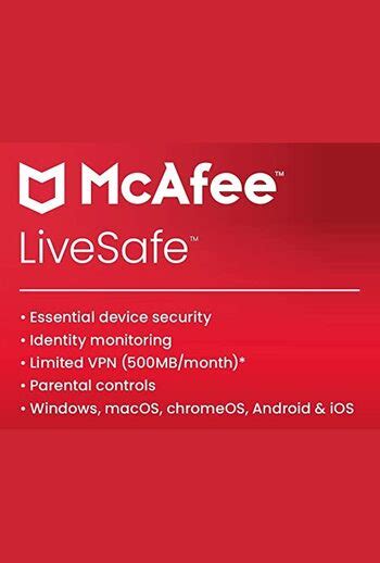 cost of mcafee livesafe